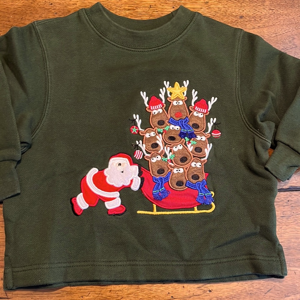 Kids Green Christmas Sweatshirt